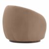 Emile Swivel Armchair, Taupe Sustainable Velvet