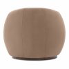 Emile Swivel Armchair, Taupe Sustainable Velvet