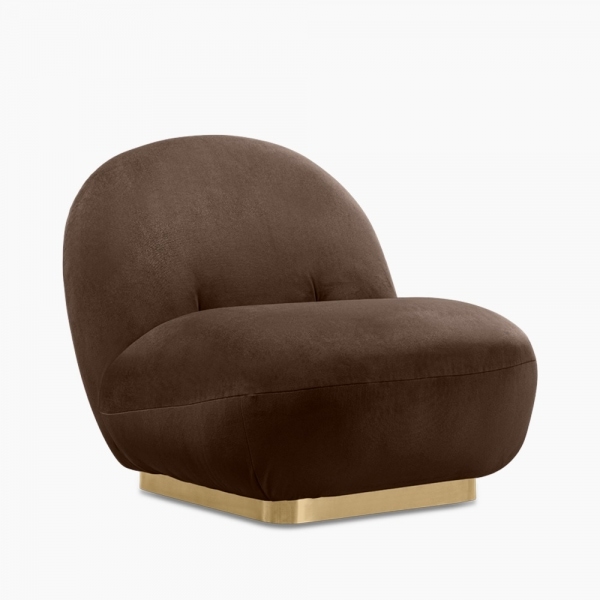 Erin Armchair, Mocha Brown Sustainable Velvet