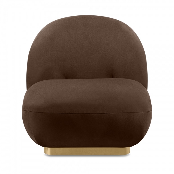 Erin Armchair, Mocha Brown Sustainable Velvet