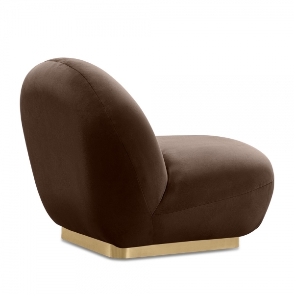 Erin Armchair, Mocha Brown Sustainable Velvet