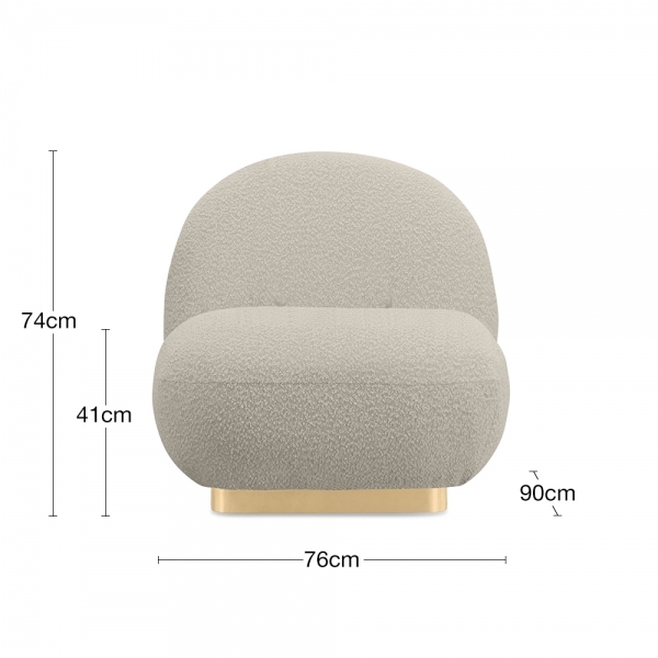 Erin Armchair, Speckled Stone Sustainable Boucle