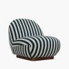Erin Armchair, Stripe Fabric