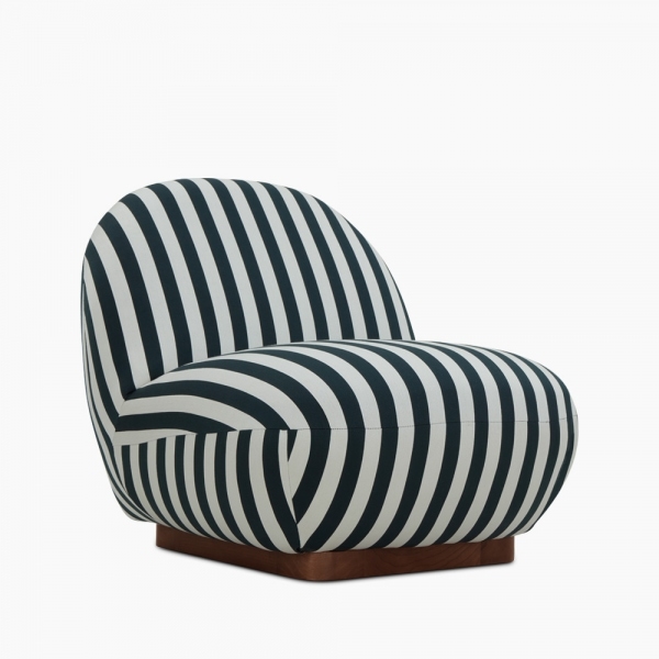 Erin Armchair, Stripe Fabric
