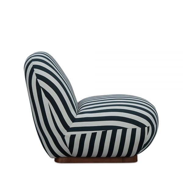 Erin Armchair, Stripe Fabric