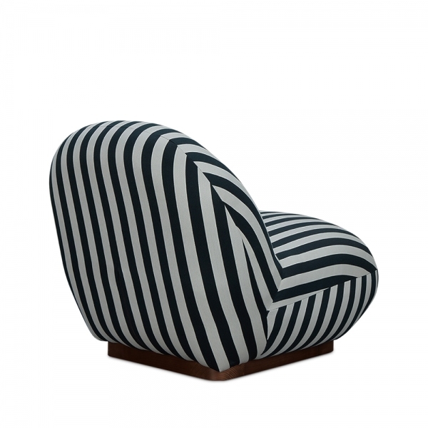 Erin Armchair, Stripe Fabric