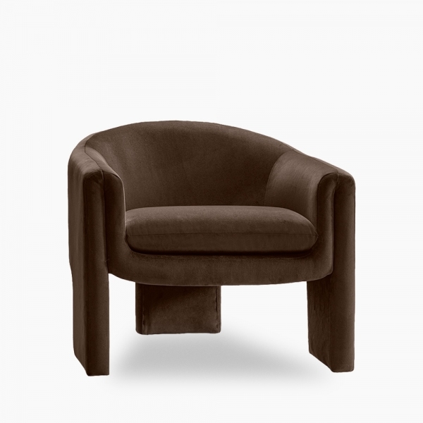 Findlay Accent Armchair, Mocha Brown Sustainable Velvet