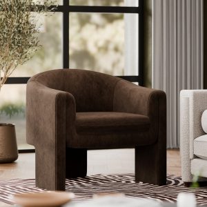 Findlay Accent Armchair, Mocha Brown Sustainable Velvet