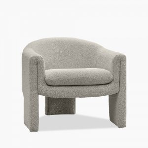 Findlay Accent Armchair, Speckled Stone Sustainable Boucle
