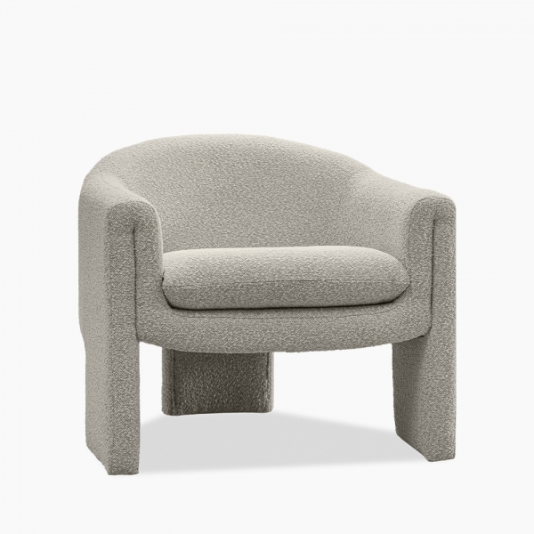 Findlay Accent Armchair, Speckled Stone Sustainable Boucle