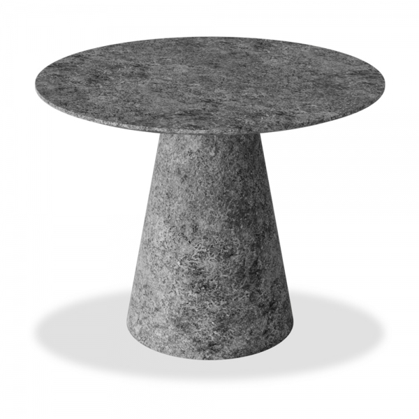 Finnley 4 Seat Round Dining Table, Concrete Effect