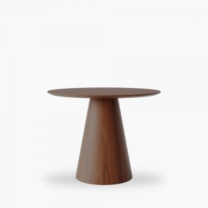 Finnley 4 Seat Round Dining Table, Walnut
