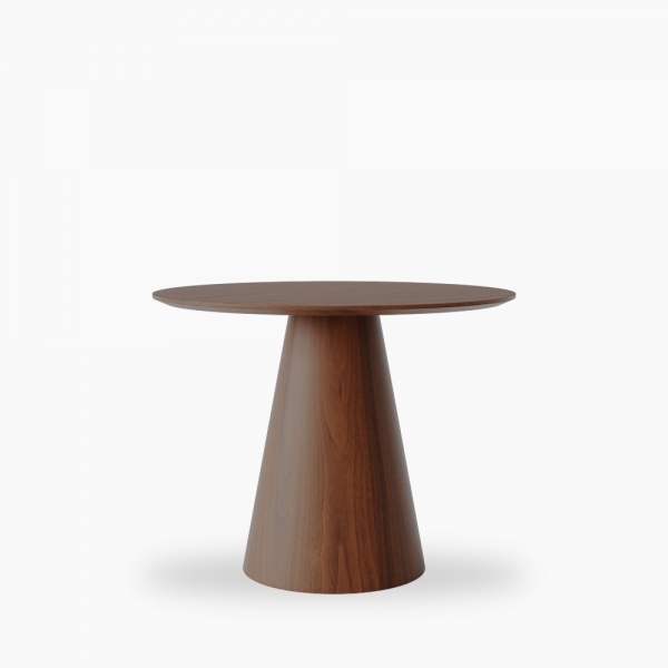 Finnley 4 Seat Round Dining Table, Walnut