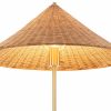 Francia Floor Lamp, Rattan & Brass