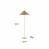 Francia Floor Lamp, Rattan & Brass