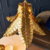 Freda Palm Leaf Pendant, Antique Brass