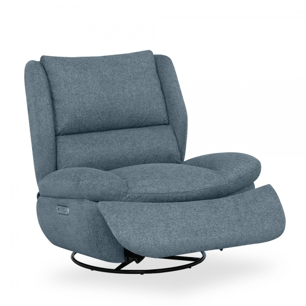 Freddy Electric Recliner Chair, Marine Blue