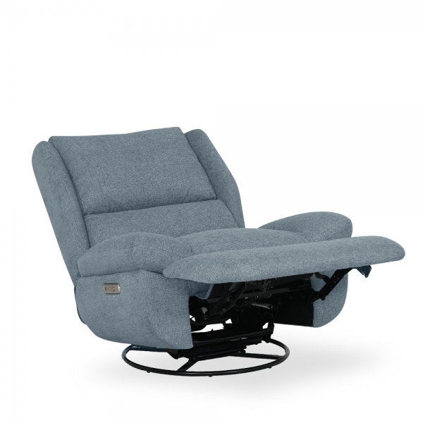 Freddy Electric Recliner Chair, Marine Blue