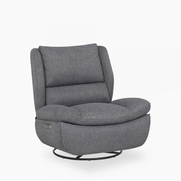 Freddy Electric Recliner Chair, Mottled Grey