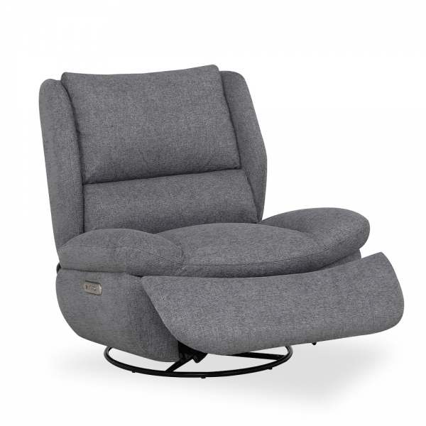Freddy Electric Recliner Chair, Mottled Grey