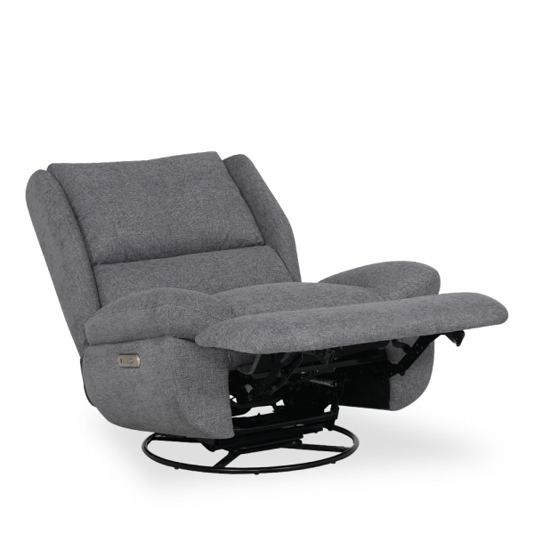 Freddy Electric Recliner Chair, Mottled Grey