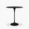 Fulham Round Bar Table, Black Terrazzo & Black