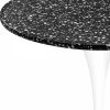 Fulham Round Bar Table, Black Terrazzo & White