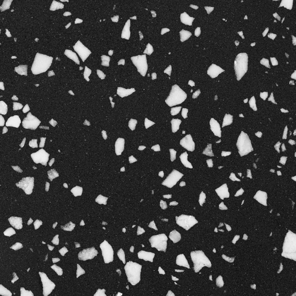 Fulham Square Bar Table, Black Terrazzo & Black