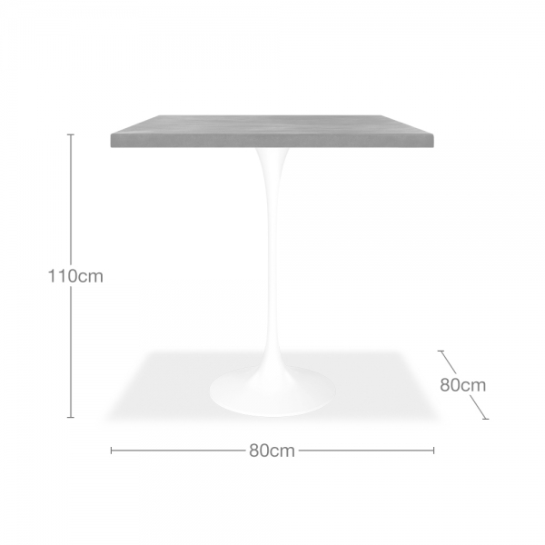 Fulham Square Bar Table, Terrazzo & Black 80cm