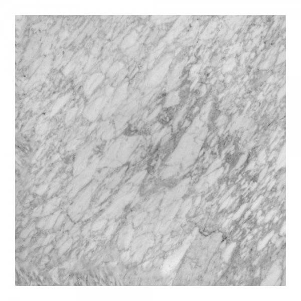 Fulham Square Bar Table, White Marble & Black 80cm