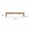 Galway Herringbone Dining Bench, Oak