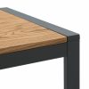 Gastro 4 Seat Wooden Dining Table, Elm Wood & Black