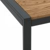 Gastro 4 Seat Wooden Dining Table, Elm Wood & Black