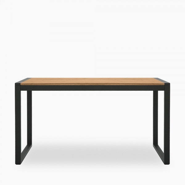 Gastro Wooden Desk, Elm Wood & Black