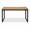 Gastro Wooden Desk, Elm Wood & Black