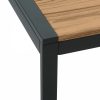 Gastro Wooden Desk, Elm Wood & Black