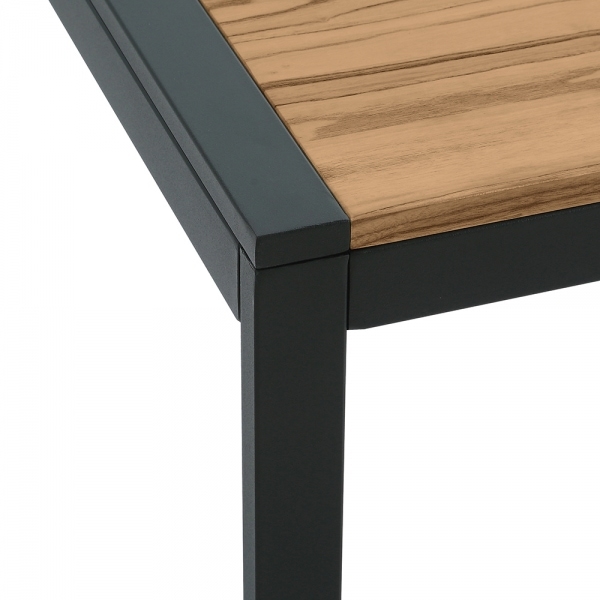 Gastro Wooden Desk, Elm Wood & Black