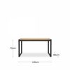 Gastro Wooden Desk, Elm Wood & Black