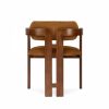 Hallie Carver Dining Chair, Caramel Sustainable Mohair Velvet