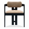 Hallie Carver Dining Chair, Latte Sustainable Fabric