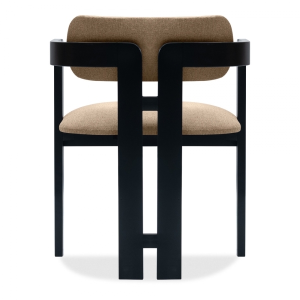 Hallie Carver Dining Chair, Latte Sustainable Fabric