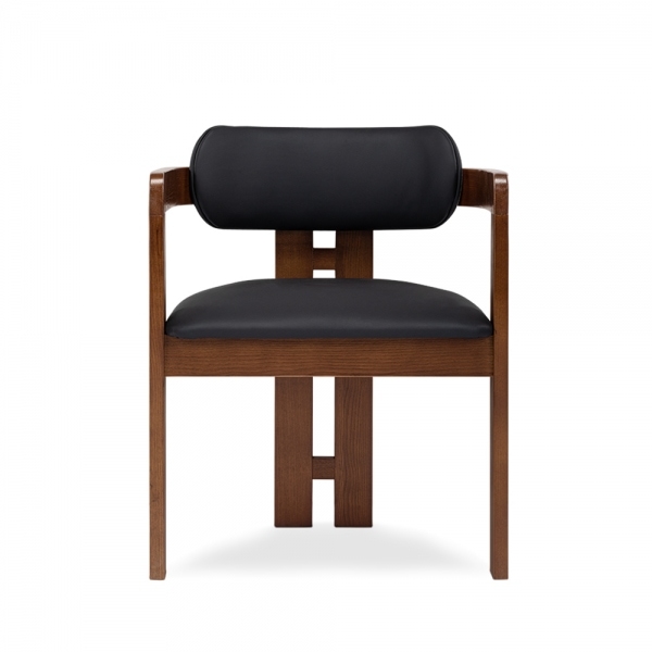 Hallie Carver Dining Chair, Noir Black