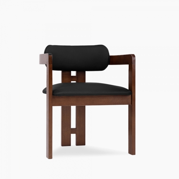 Hallie Carver Dining Chair, Noir Black