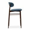 Halston Bar Stool, Dust Blue Sustainable Velvet
