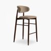 Halston Bar Stool, Latte Sustainable Fabric