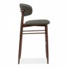 Halston Bar Stool, Speckled Grey Sustainable Fabric