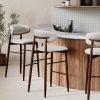Halston Bar Stool, Speckled Stone Sustainable Boucle