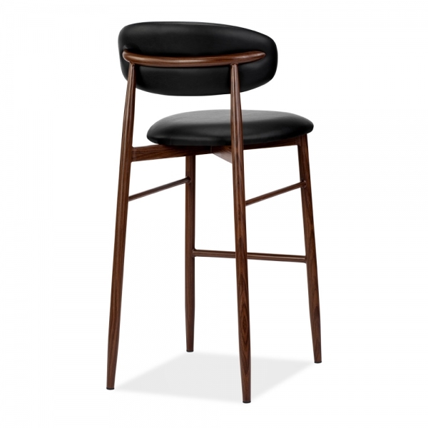Halston Bar Stool, Vintage Black