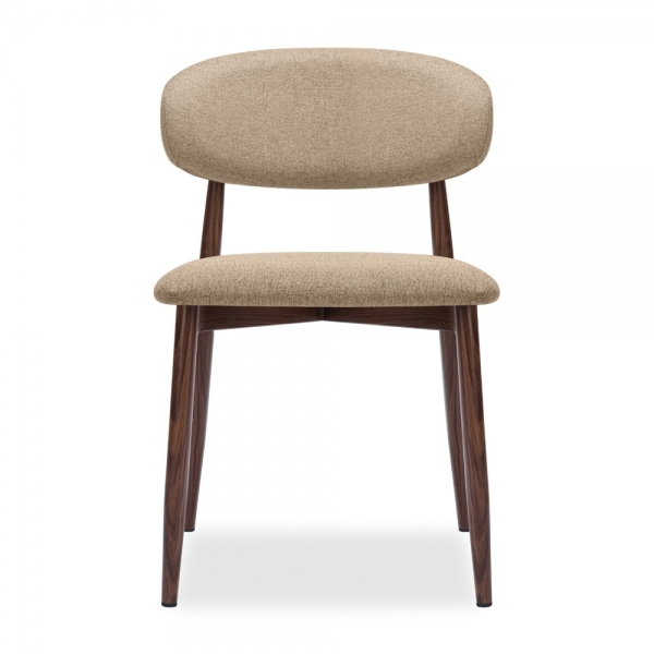 Halston Dining Chair, Latte Sustainable Fabric
