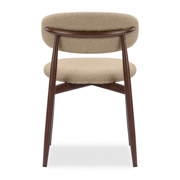 Halston Dining Chair, Latte Sustainable Fabric